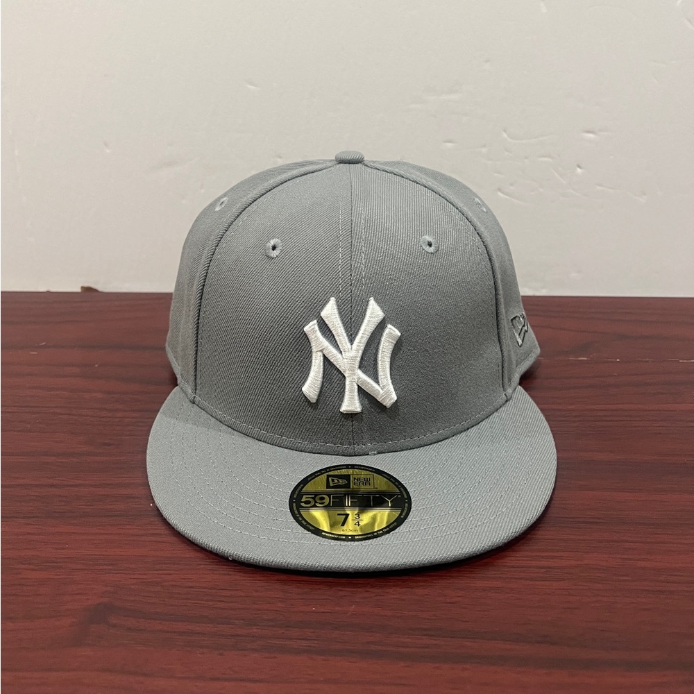New Era, 59Fifty, Fitted Hat, New York Yankees, Grey & White